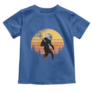 Funny Lax Bigfoot Toddler T Shirt Retro Vintage Sasquatch Lacrosse TS10 Royal Blue Print Your Wear
