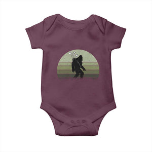 Bigfoot Golfer Baby Onesie Funny Sasquatch Golfing Golf Balls TS10 Maroon Print Your Wear