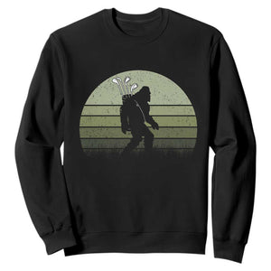 Bigfoot Golfer Sweatshirt Funny Sasquatch Golfing Golf Balls TS10 Black Print Your Wear