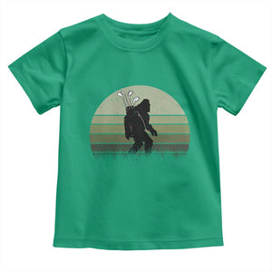 Bigfoot Golfer Toddler T Shirt Funny Sasquatch Golfing Golf Balls TS10 Irish Green Print Your Wear