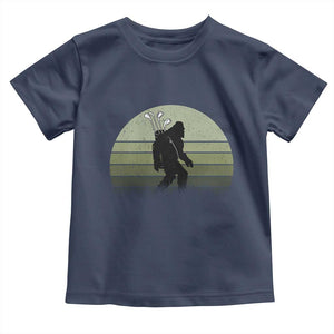 Bigfoot Golfer Toddler T Shirt Funny Sasquatch Golfing Golf Balls TS10 Navy Print Your Wear
