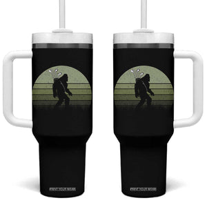 Bigfoot Golfer Tumbler With Handle Funny Sasquatch Golfing Golf Balls TS10 One Size: 40 oz Black Print Your Wear