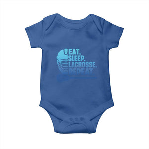 Eat Sleep Lacrosse Repeat Baby Onesie Funny Lax Lover Player TS10 Royal Blue Print Your Wear