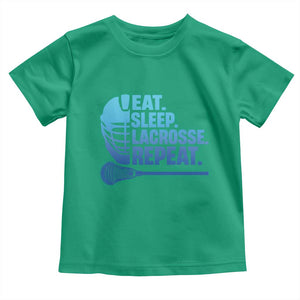 Eat Sleep Lacrosse Repeat Toddler T Shirt Funny Lax Lover Player TS10 Irish Green Print Your Wear