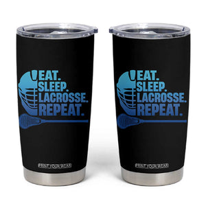 Eat Sleep Lacrosse Repeat Tumbler Cup Funny Lax Lover Player TS10 Black Print Your Wear