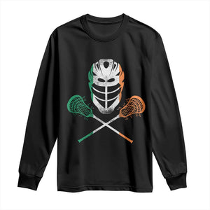 Ireland Lacrosse Long Sleeve Shirt Irish Flag Ireland TS10 Black Print Your Wear