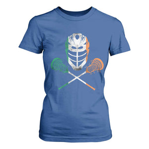 Ireland Lacrosse T Shirt For Women Irish Flag Ireland TS10 Royal Blue Print Your Wear