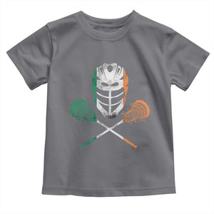 Ireland Lacrosse Toddler T Shirt Irish Flag Ireland TS10 Charcoal Print Your Wear