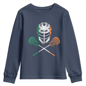 Ireland Lacrosse Youth Sweatshirt Irish Flag Ireland TS10 Navy Print Your Wear