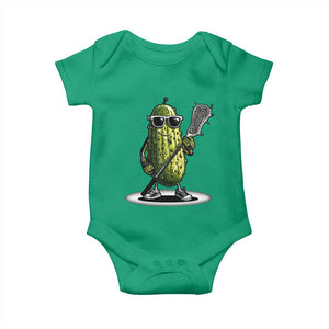 Funny Lacrosse Baby Onesie Pickle Playing Lax Lover Player TS10 Irish Green Print Your Wear