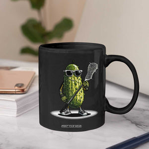 Funny Lacrosse Coffee Mug Pickle Playing Lax Lover Player TS10 Print Your Wear