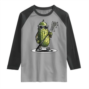 Funny Lacrosse Raglan Shirt Pickle Playing Lax Lover Player TS10 Sport Gray Black Print Your Wear