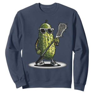 Funny Lacrosse Sweatshirt Pickle Playing Lax Lover Player TS10 Navy Print Your Wear