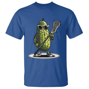 Funny Lacrosse T Shirt Pickle Playing Lax Lover Player TS10 Royal Blue Print Your Wear