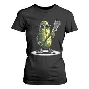 Funny Lacrosse T Shirt For Women Pickle Playing Lax Lover Player TS10 Black Print Your Wear