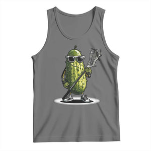 Funny Lacrosse Tank Top Pickle Playing Lax Lover Player TS10 Black Heather Print Your Wear