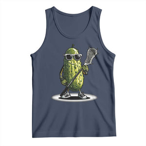 Funny Lacrosse Tank Top Pickle Playing Lax Lover Player TS10 Navy Print Your Wear