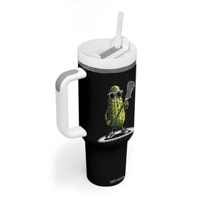 Funny Lacrosse Tumbler With Handle Pickle Playing Lax Lover Player TS10 Print Your Wear