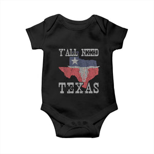 Yall Need Texas Baby Onesie State Map Vintage TS10 Black Print Your Wear