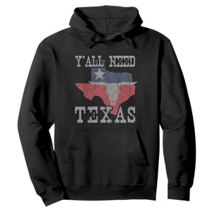 Yall Need Texas Hoodie State Map Vintage TS10 Black Print Your Wear