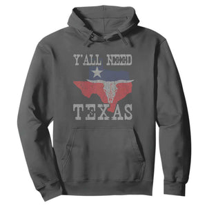 Yall Need Texas Hoodie State Map Vintage TS10 Dark Heather Print Your Wear