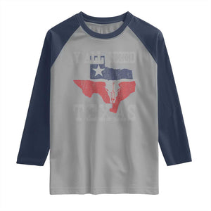 Yall Need Texas Raglan Shirt State Map Vintage TS10 Sport Gray Navy Print Your Wear