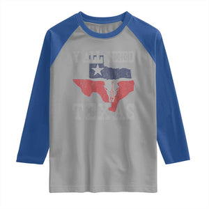 Yall Need Texas Raglan Shirt State Map Vintage TS10 Sport Gray Royal Print Your Wear