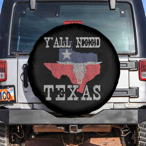 Yall Need Texas Spare Tire Cover State Map Vintage TS10 No hole Black Print Your Wear