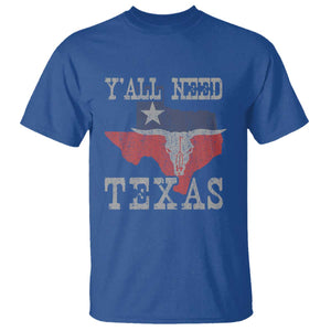 Yall Need Texas T Shirt State Map Vintage TS10 Royal Blue Print Your Wear