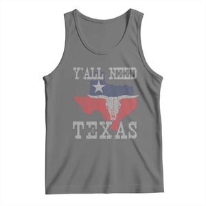 Yall Need Texas Tank Top State Map Vintage TS10 Black Heather Print Your Wear