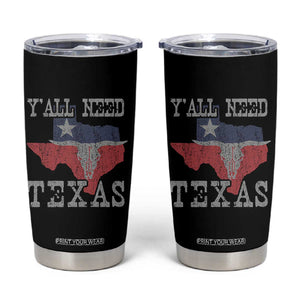 Yall Need Texas Tumbler Cup State Map Vintage TS10 Black Print Your Wear
