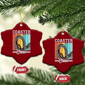 Vintage Rollercoaster Crew Ceramic Ornament Family Roller Coaster Amusement Park