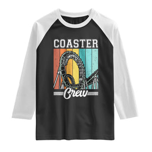 Vintage Rollercoaster Crew Raglan Shirt Family Roller Coaster Amusement Park