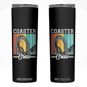 Vintage Rollercoaster Crew Skinny Tumbler Family Roller Coaster Amusement Park