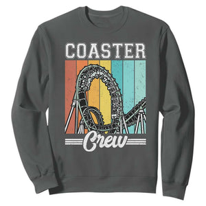 Vintage Rollercoaster Crew Sweatshirt Family Roller Coaster Amusement Park