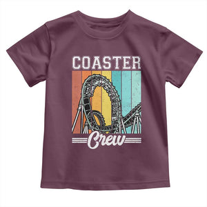 Vintage Rollercoaster Crew Toddler T Shirt Family Roller Coaster Amusement Park