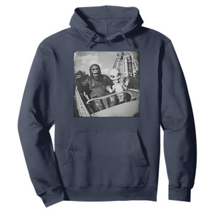 Funny Bigfoot Alien Hoodie Sasquatch UFO Coaster TS10 Navy Print Your Wear
