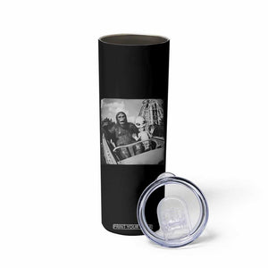 Funny Bigfoot Alien Skinny Tumbler Sasquatch UFO Coaster TS10 Print Your Wear