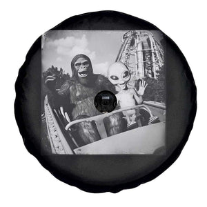 Funny Bigfoot Alien Spare Tire Cover Sasquatch UFO Coaster TS10 Print Your Wear