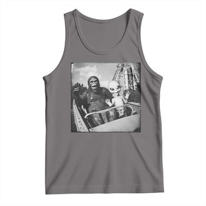 Funny Bigfoot Alien Tank Top Sasquatch UFO Coaster - Print Your Wear