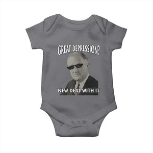 FDR Great Depression Deal With It Baby Onesie Funny History Meme