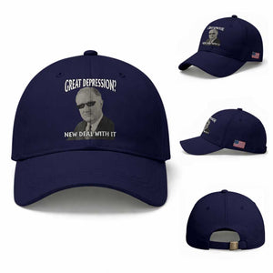 FDR Great Depression Deal With It Baseball Cap Funny History Meme