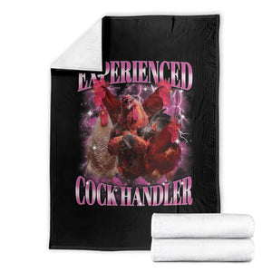 Embarrassing Adult Humor Experienced Cock Handler Inappropriate Throw Blanket TS10 Black Print Your Wear