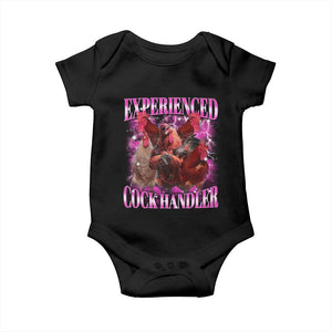 Embarrassing Adult Humor Experienced Cock Handler Inappropriate Baby Onesie TS10 Black Print Your Wear