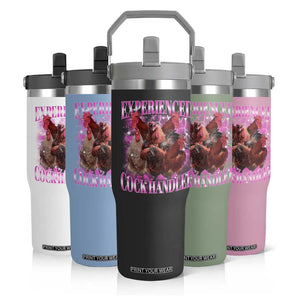 Embarrassing Adult Humor Experienced Cock Handler Inappropriate Flip Straw Tumbler TS10 Print Your Wear