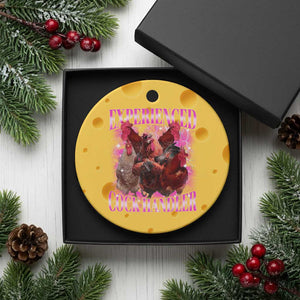 Embarrassing Adult Humor Experienced Cock Handler Inappropriate Ceramic Ornament TS10 1pc Yellow Cheese Print Your Wear