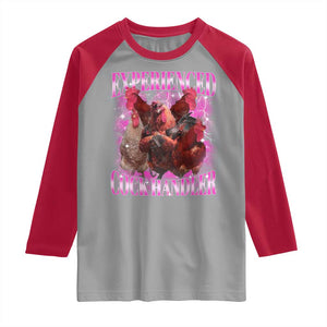 Embarrassing Adult Humor Experienced Cock Handler Inappropriate Raglan Shirt TS10 Sport Gray Red Print Your Wear
