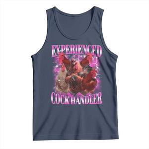 Embarrassing Adult Humor Experienced Cock Handler Inappropriate Tank Top TS10 Navy Print Your Wear