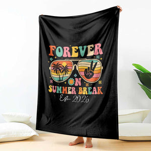 Retired Teacher Gift Throw Blanket Forever On Summer Break Retirement 2026 TS10 Print Your Wear