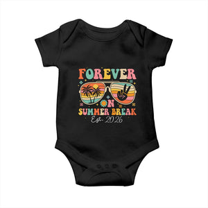 Retired Teacher Gift Baby Onesie Forever On Summer Break Retirement 2026 TS10 Black Print Your Wear